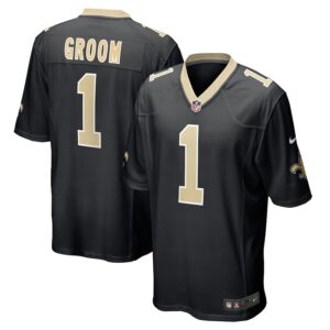 Number 1 Groom New Orleans Saints Nike Game Jersey - Black photo 1 Jersey4u