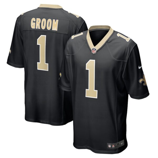Number 1 Groom New Orleans Saints Nike Game Jersey - Black photo 1 Jersey4u
