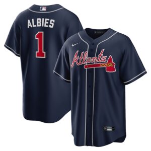 Ozzie Albies Atlanta Braves Nike Alternate Jersey4u Player Name Jersey - Navy photo 1 Jersey4u