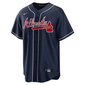 Ozzie Albies Atlanta Braves Nike Alternate Jersey4u Player Name Jersey - Navy photo 2 Jersey4u
