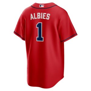Ozzie Albies Atlanta Braves Nike Alternate Jersey4u Player Name Jersey - Red photo 3 Jersey4u