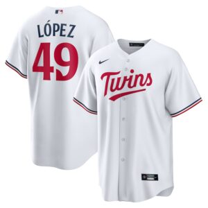Pablo López Minnesota Twins Nike Home  Jersey4u Player Jersey - White photo 1 Jersey4u