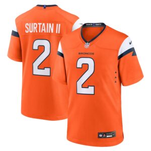 Patrick Surtain II Denver Broncos Nike Mile High Collection Game Jersey - Orange photo 1 Jersey4u