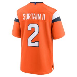 Patrick Surtain II Denver Broncos Nike Mile High Collection Game Jersey - Orange photo 3 Jersey4u