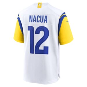 Puka Nacua Los Angeles Rams Nike Game Player Jersey - White photo 3 Jersey4u