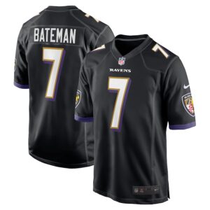 Rashod Bateman Baltimore Ravens Nike Game Player Jersey - Black photo 1 Jersey4u