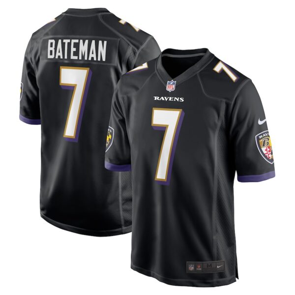 Rashod Bateman Baltimore Ravens Nike Game Player Jersey - Black photo 1 Jersey4u