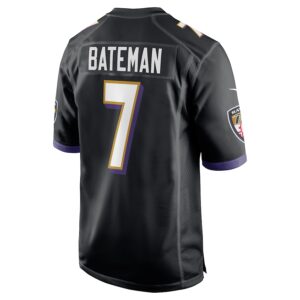 Rashod Bateman Baltimore Ravens Nike Game Player Jersey - Black photo 3 Jersey4u
