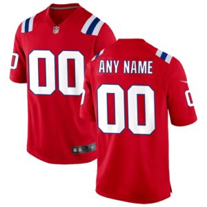 New England Patriots Nike Alternate Custom Jersey - Red photo 1 Jersey4u