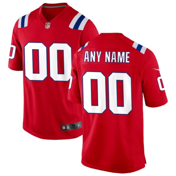 New England Patriots Nike Alternate Custom Jersey - Red photo 1 Jersey4u