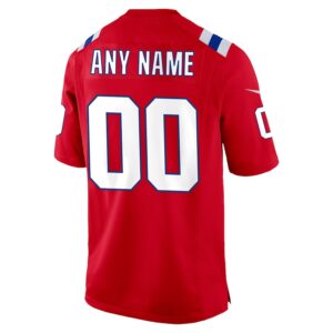 New England Patriots Nike Alternate Custom Jersey - Red photo 3 Jersey4u