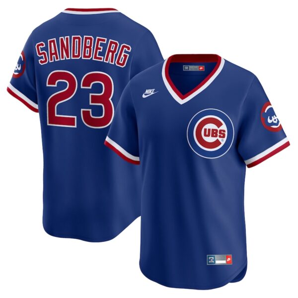 Ryne Sandberg Chicago Cubs Nike Throwback Cooperstown Collection Limited Jersey - Royal photo 1 Jersey4u