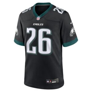 Saquon Barkley Philadelphia Eagles Nike Alternate Game Jersey -  Black photo 2 Jersey4u