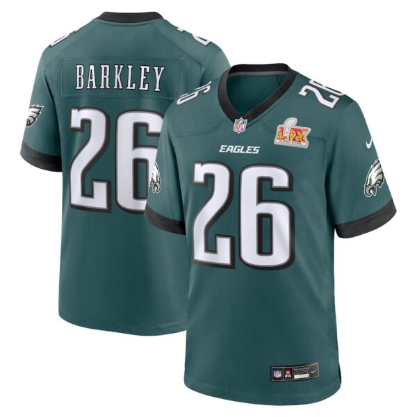 Saquon Barkley Philadelphia Eagles Nike Super Bowl LIX Game Player Jersey - Midnight Green photo 1 Jersey4u