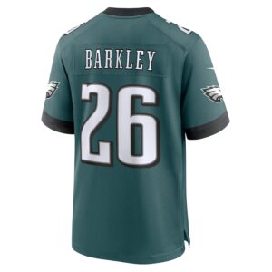 Saquon Barkley Philadelphia Eagles Nike Super Bowl LIX Game Player Jersey - Midnight Green photo 3 Jersey4u