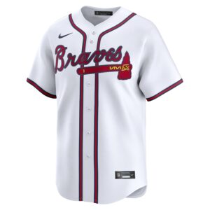 Spencer Strider Atlanta Braves Nike Home Limited Player Jersey - White photo 2 Jersey4u