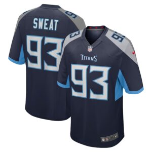 T'Vondre Sweat Tennessee Titans Nike Team Game Jersey -  Navy photo 1 Jersey4u