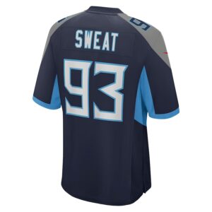 T'Vondre Sweat Tennessee Titans Nike Team Game Jersey -  Navy photo 3 Jersey4u