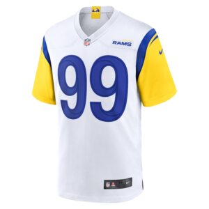 Aaron Donald Los Angeles Rams Nike Alternate Game Jersey - White photo 2 Jersey4u