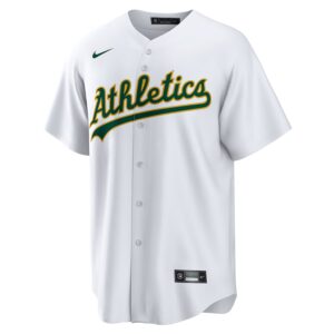 Athletics Nike Home  2025 Jackie Robinson Day Jersey4u Jersey - White photo 2 Jersey4u