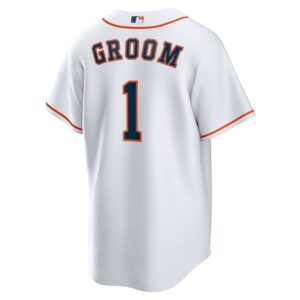 Houston Astros Nike #1 Groom Home Jersey4u Jersey - White photo 3 Jersey4u
