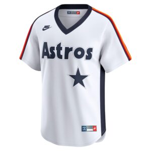 Houston Astros Nike Throwback Cooperstown Collection Limited Jersey - White photo 2 Jersey4u