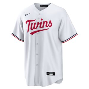 Minnesota Twins Nike #1 Groom Home Jersey4u Jersey - White photo 2 Jersey4u