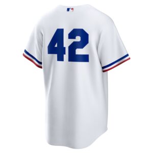 Texas Rangers Nike Home  2025 Jackie Robinson Day Jersey4u Jersey - White photo 3 Jersey4u