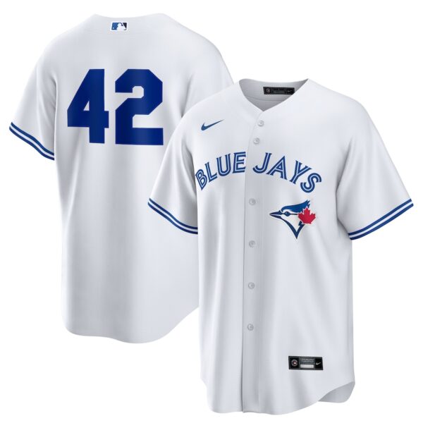 Toronto Blue Jays Nike Home  2025 Jackie Robinson Day Jersey4u Jersey - White photo 1 Jersey4u