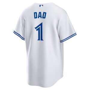 Toronto Blue Jays Nike #1 Dad Home Jersey4u Jersey - White photo 3 Jersey4u