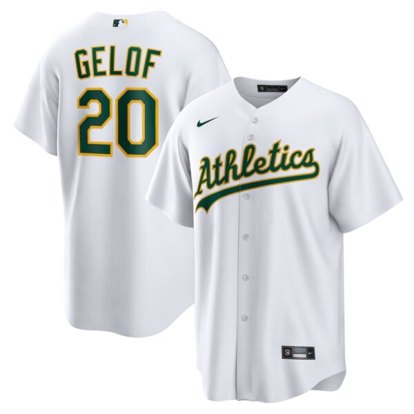 Zack Gelof Athletics Nike Home Jersey4u Jersey - White photo 1 Jersey4u