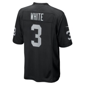 Zamir White Las Vegas Raiders Nike Team Game Jersey -  Black photo 3 Jersey4u