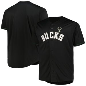 Milwaukee Bucks Profile Big & Tall Pop Jersey - Black photo 1 Jersey4u