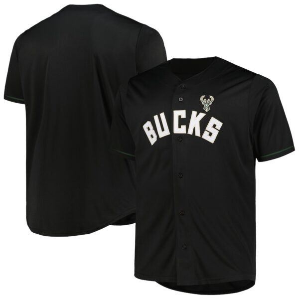 Milwaukee Bucks Profile Big & Tall Pop Jersey - Black photo 1 Jersey4u