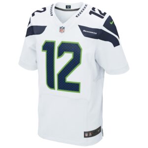 12s Seattle Seahawks Nike Elite Jersey - White photo 2 Jersey4u
