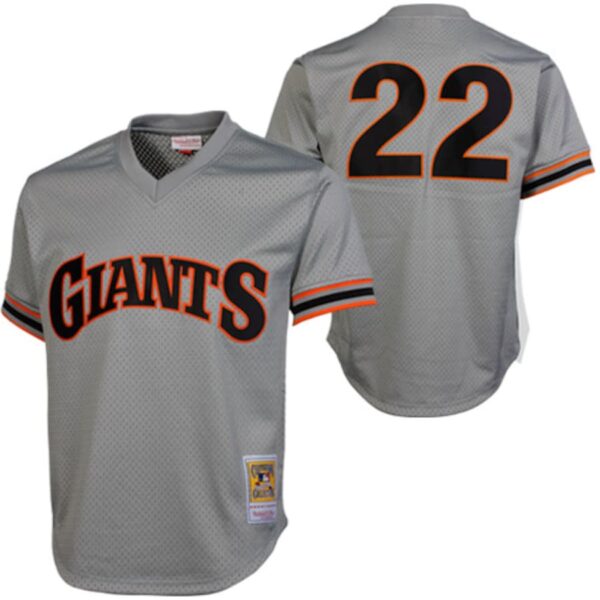 Mitchell & Ness Will Clark San Francisco Giants 1989 Authentic Cooperstown Collection Batting Practice Jersey - Gray photo 1 Jersey4u