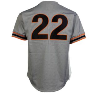 Mitchell & Ness Will Clark San Francisco Giants 1989 Authentic Cooperstown Collection Batting Practice Jersey - Gray photo 3 Jersey4u