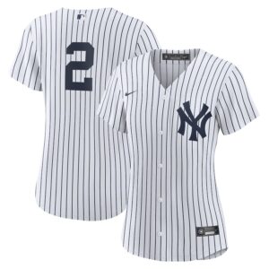 Derek Jeter New York Yankees Nike Women's Home Jersey4u Player Jersey - White/Navy photo 1 Jersey4u