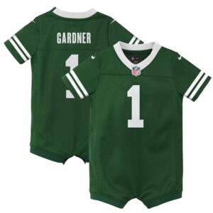 Ahmad Sauce Gardner New York Jets Nike Newborn & Infant Game Romper Jersey - Legacy Green photo 1 Jersey4u
