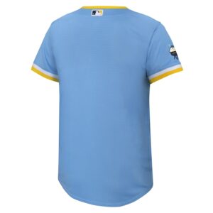 Christian Yelich Milwaukee Brewers Nike Preschool City Connect Jersey4u Player Jersey - Powder Blue photo 3 Jersey4u