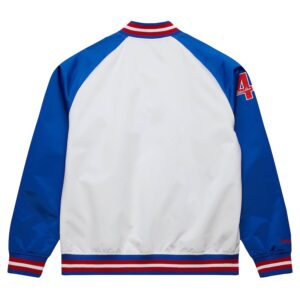 Hank Aaron Atlanta Braves Mitchell & Ness Cooperstown Collection Legends Lightweight Satin Raglan Full-Snap Jacket - White/Royal photo 3 Jersey4u