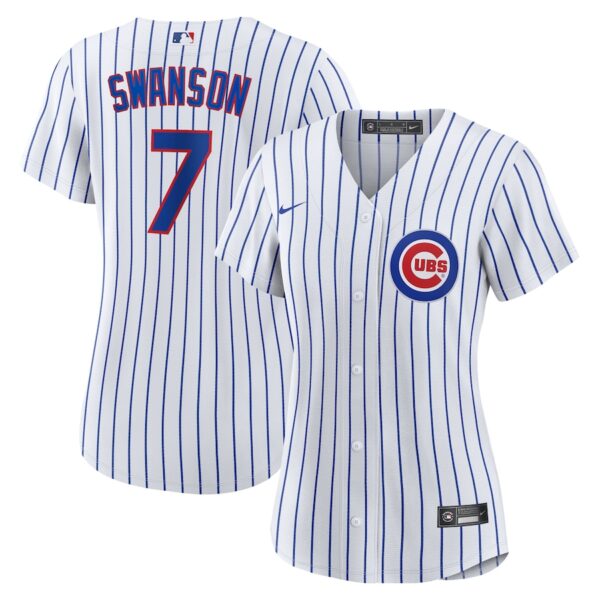 Dansby Swanson Chicago Cubs Nike Women's Home Jersey4u Player Jersey - White/Royal photo 1 Jersey4u