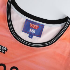 Brooklyn Nets NBA & KidSuper Studios by Jersey4u Unisex Hometown Jersey - Coral photo 3 Jersey4u