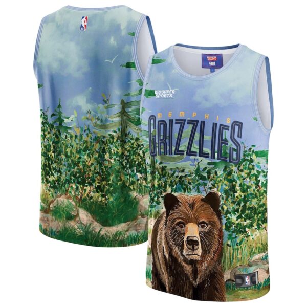 Memphis Grizzlies NBA & KidSuper Studios by Jersey4u Unisex Hometown Jersey - Teal photo 1 Jersey4u