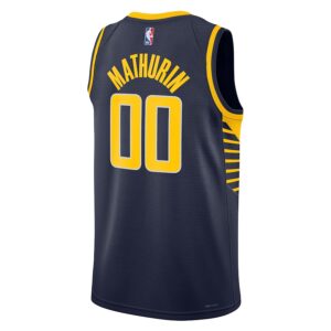 Bennedict Mathurin Indiana Pacers Nike Unisex Swingman Jersey - Icon Edition - Navy photo 3 Jersey4u
