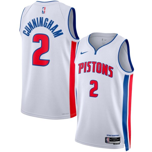 Cade Cunningham Detroit Pistons Nike Unisex Swingman Jersey - Association Edition - White photo 1 Jersey4u
