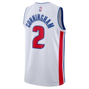 Cade Cunningham Detroit Pistons Nike Unisex Swingman Jersey - Association Edition - White photo 3 Jersey4u