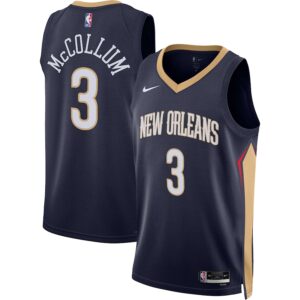 C.J. McCollum New Orleans Pelicans Nike Unisex Swingman Jersey - Icon Edition - Navy photo 1 Jersey4u