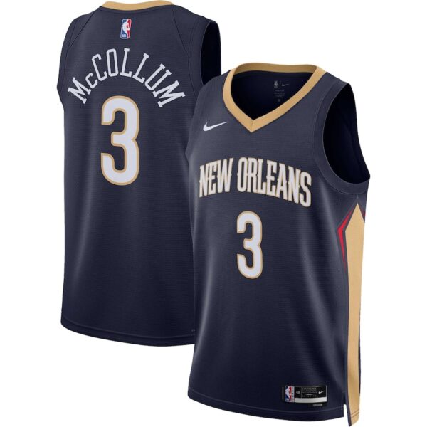 C.J. McCollum New Orleans Pelicans Nike Unisex Swingman Jersey - Icon Edition - Navy photo 1 Jersey4u