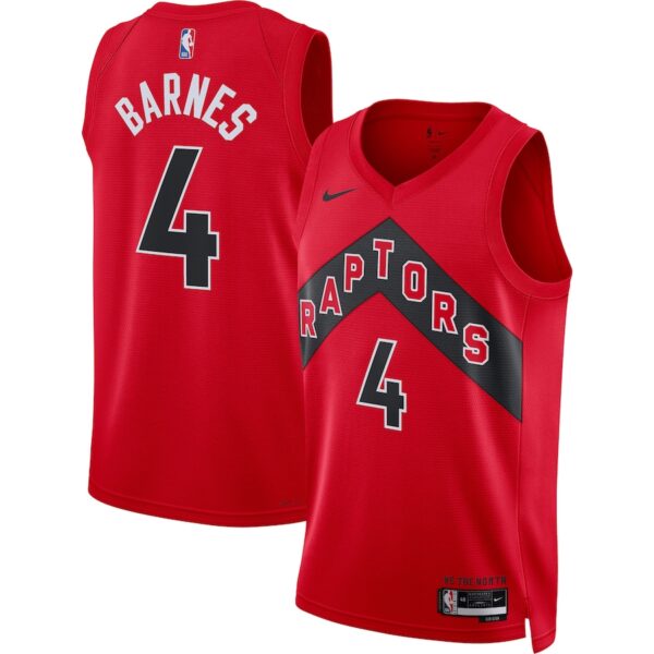 Scottie Barnes Toronto Raptors Nike Unisex Swingman Jersey - Icon Edition - Red photo 1 Jersey4u